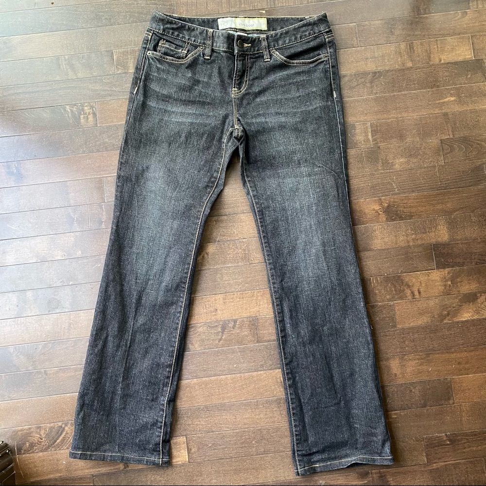 LOFT Faded Black/Gray Slim Boot Jeans Size 6